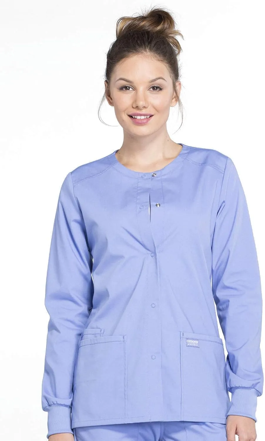 Snap Front Scrub Jackets for Women, Workwear Professionals Soft Stretch WW340