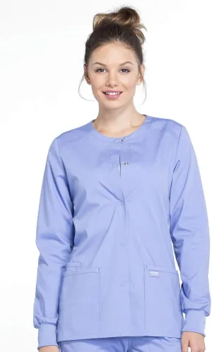 Snap Front Scrub Jackets for Women, Workwear Professionals Soft Stretch WW340