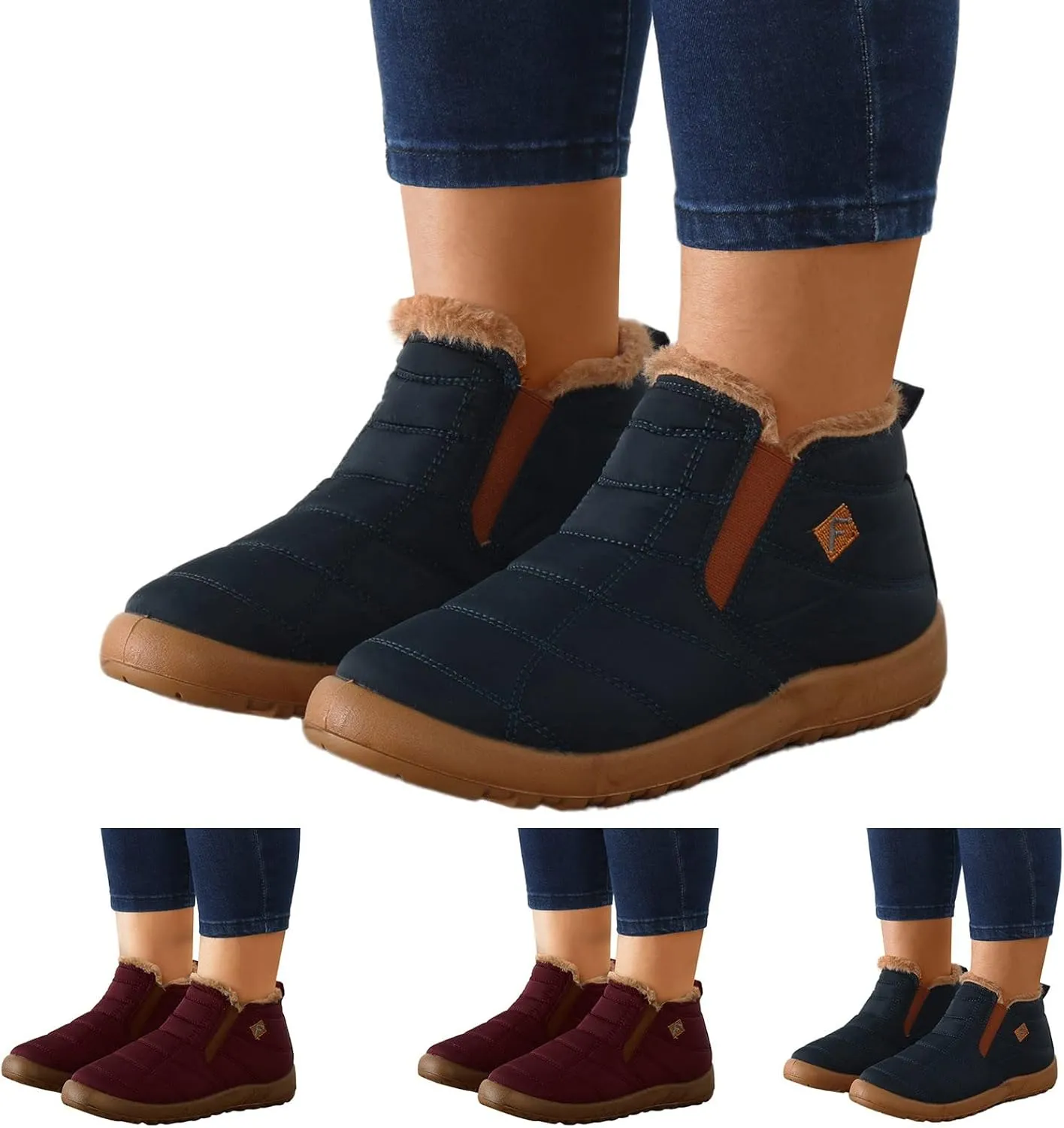 Snow Boot for Women Size 6 Snowboard Boots Womens 9.5 White Warm Winter Boots Women Wide Extra Wide Calf Winter Boots for Women Botas Para Nieve Mujer