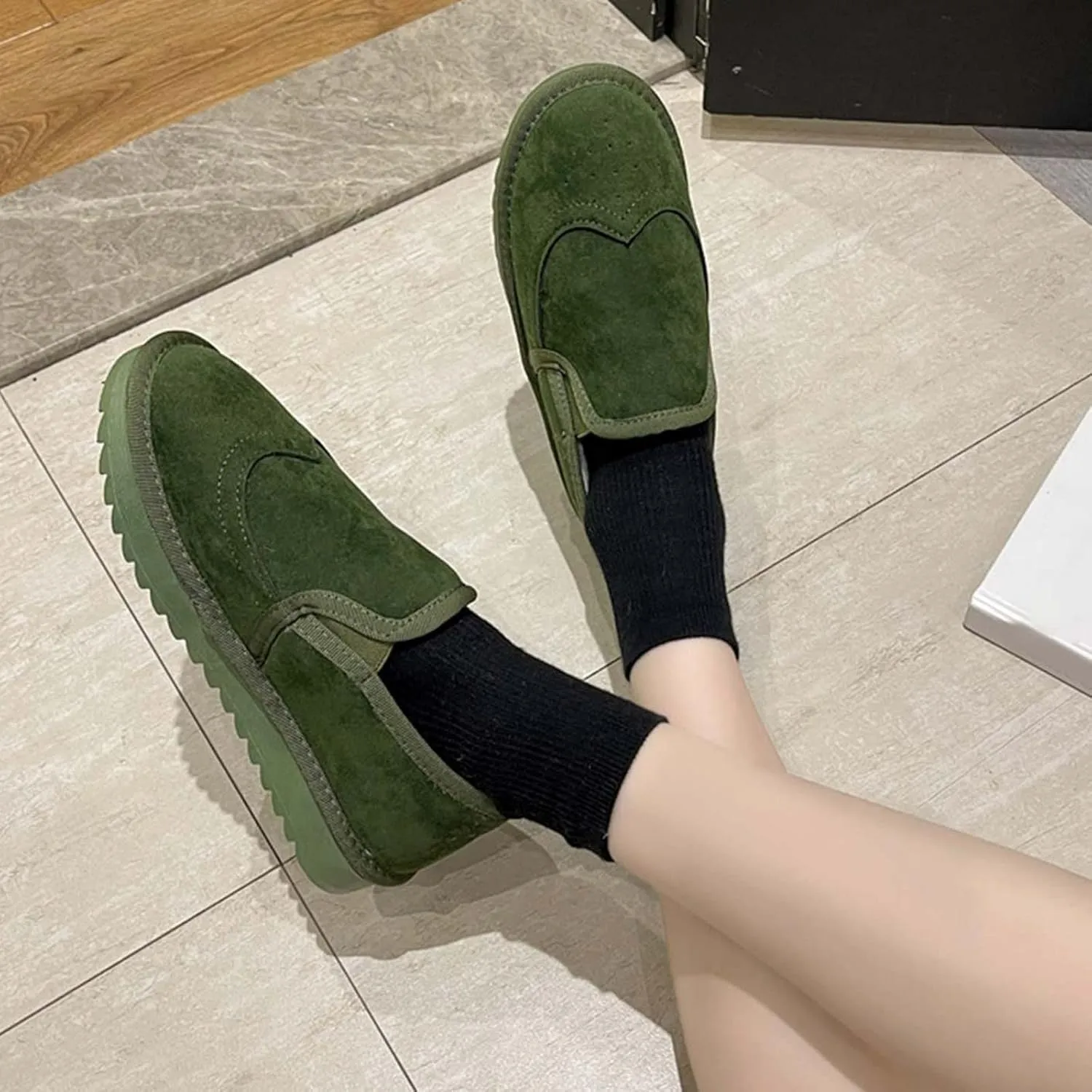Snow Boots for Women Cute 10 Wide Women's Waterproof Boots Tall Women's Ankle Winter Boots Wide Width High Heel Winter Boots for Women Botas Bajitas Elegantes De Mujer Para El Frio