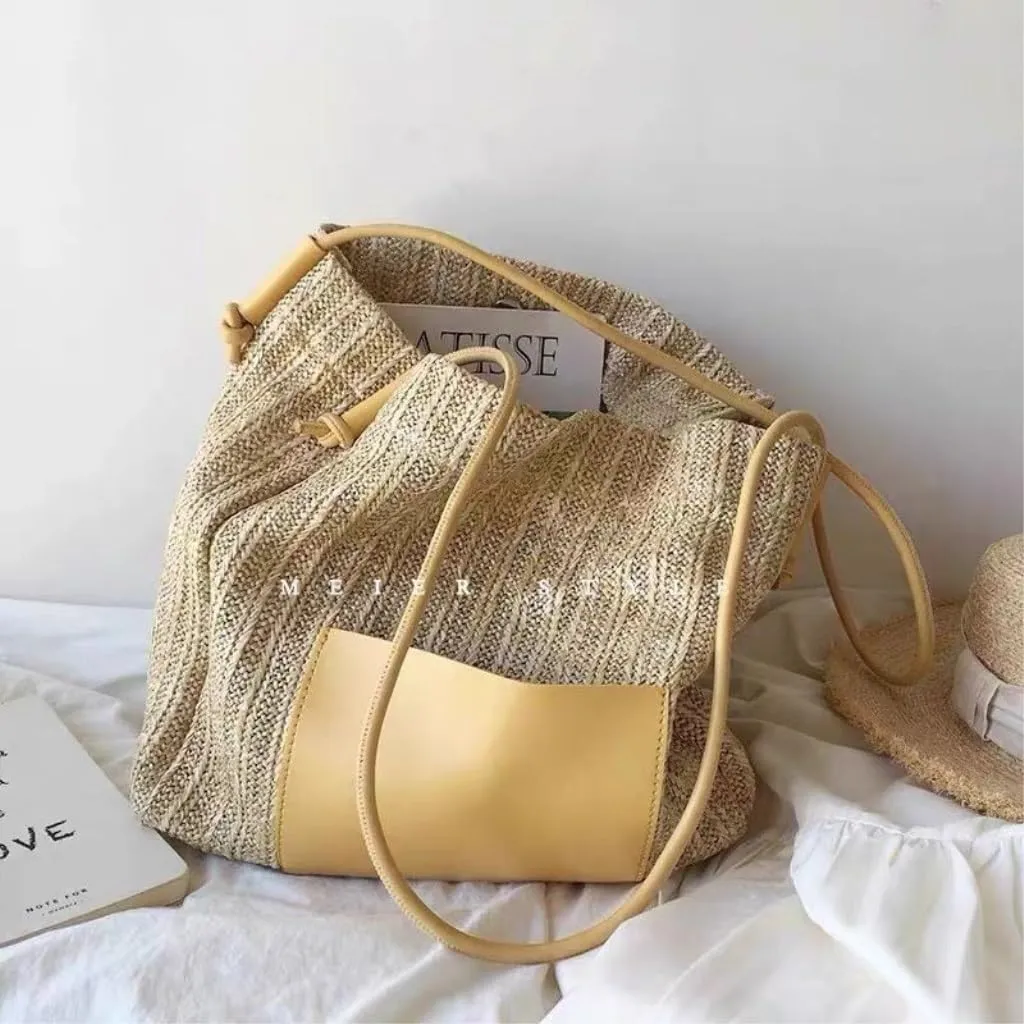 Straw Bag Vintage Woven Tote Bag Straw Bag Shoulder Bag Shopping Bag Beach Bag Mother And Child Bag Straw Bags