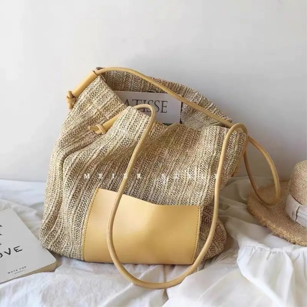 Straw Bag Vintage Woven Tote Bag Straw Bag Shoulder Bag Shopping Bag Beach Bag Mother And Child Bag Straw Bags
