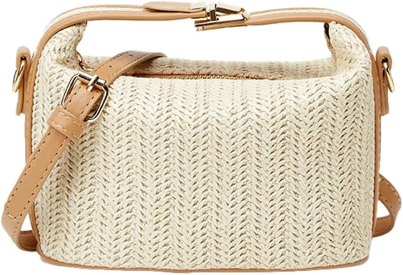 Straw Purse for Women Summer Purses Small Beach Crossbody Bag Vacation Woven Top Handle Satchel Handbag 2025