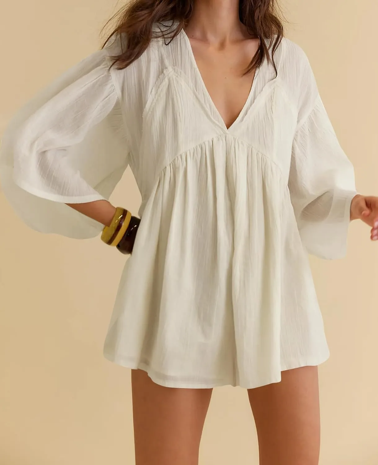 Summer Flowy Short Jumpsuits for Women V Neck Rompers 2025 Lounge Vacation Beach One Piece Outfits with Pockets