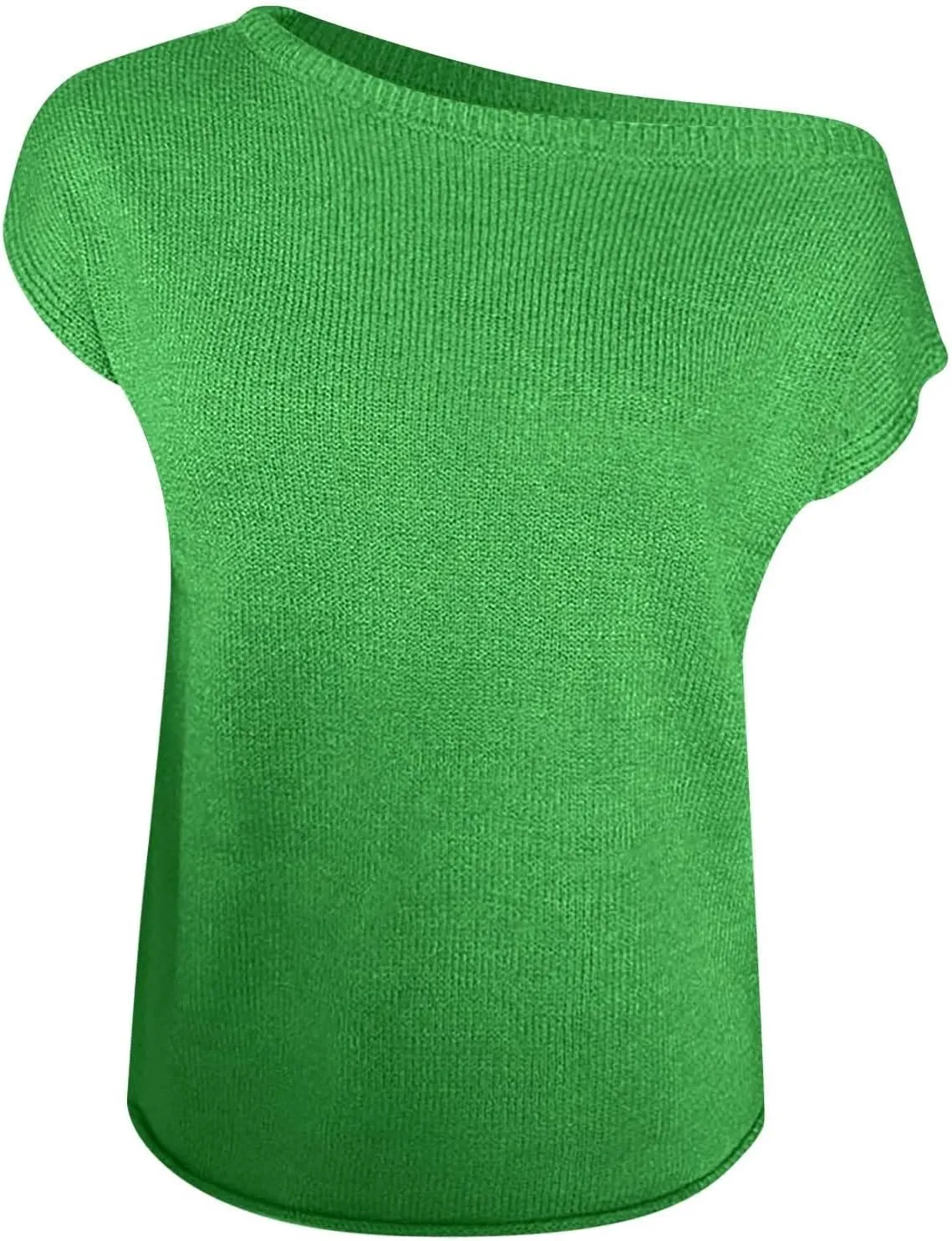 Summer Sweaters for Women Lightweight Off The Shoulder Sweater Short Sleeve Casual Oversized Knit Tops Clothes