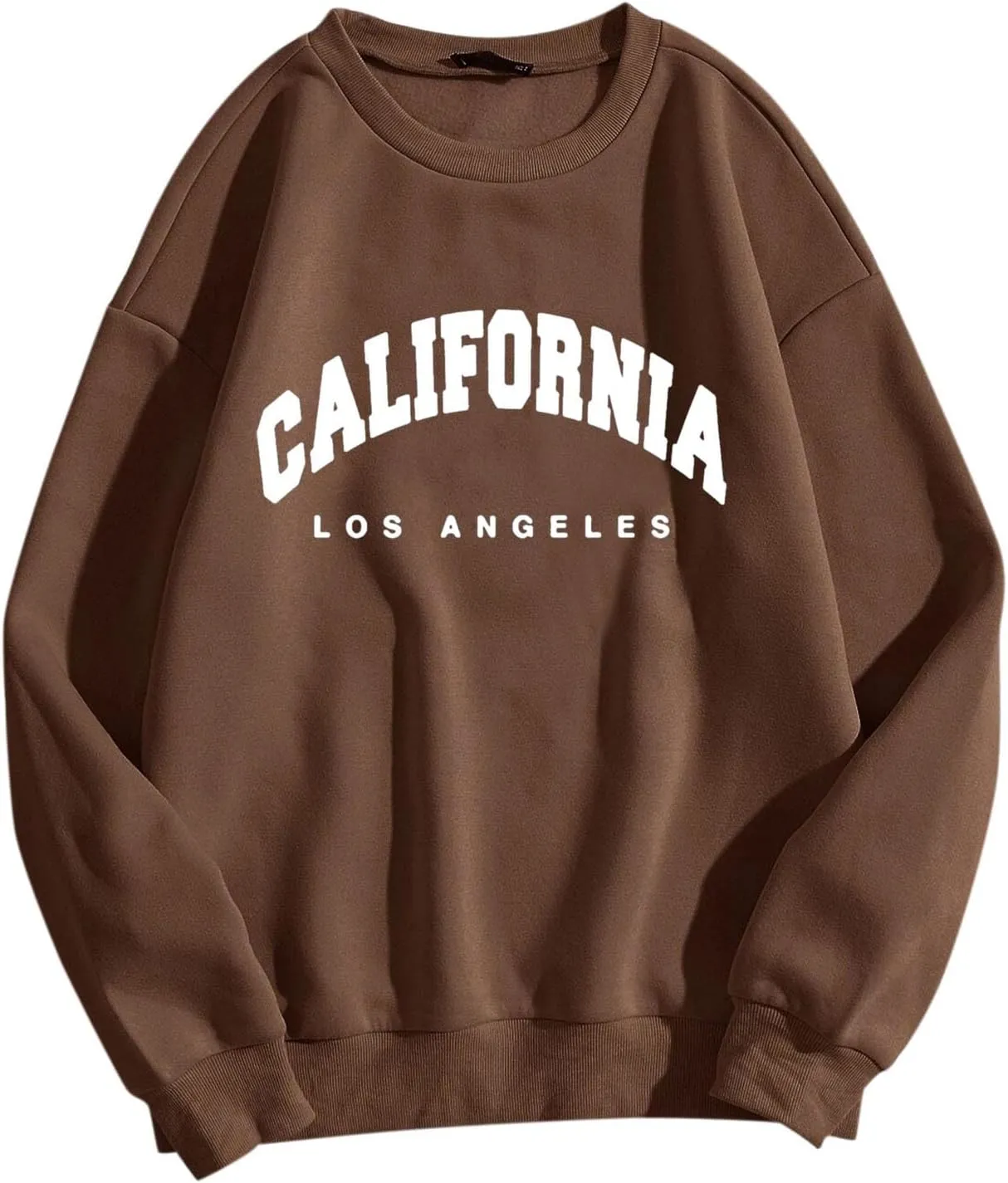 Sweatshirt for Women Graphic California Letter Print Graphic Tee Crew Neck Long Sleeve Cozy Casual Pullover Tops Fall Trendy