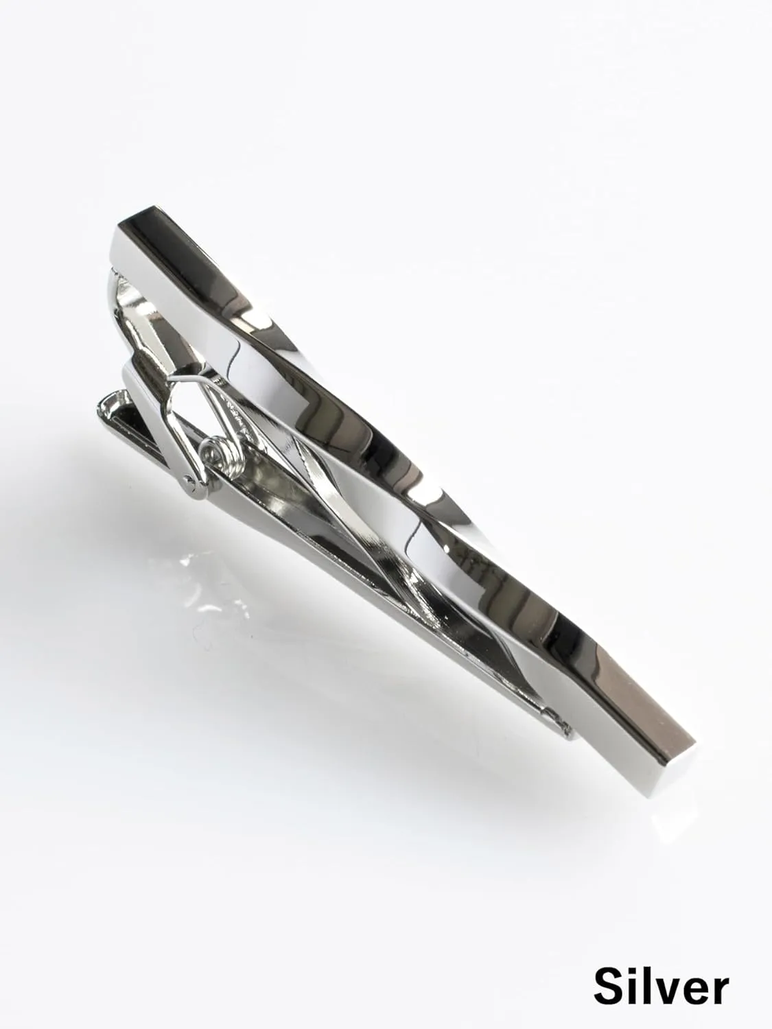 [TAVARAT] Tie Clip Tie Clips for Men twist type Black Silver Tie Bar Tie Pin Tps-077