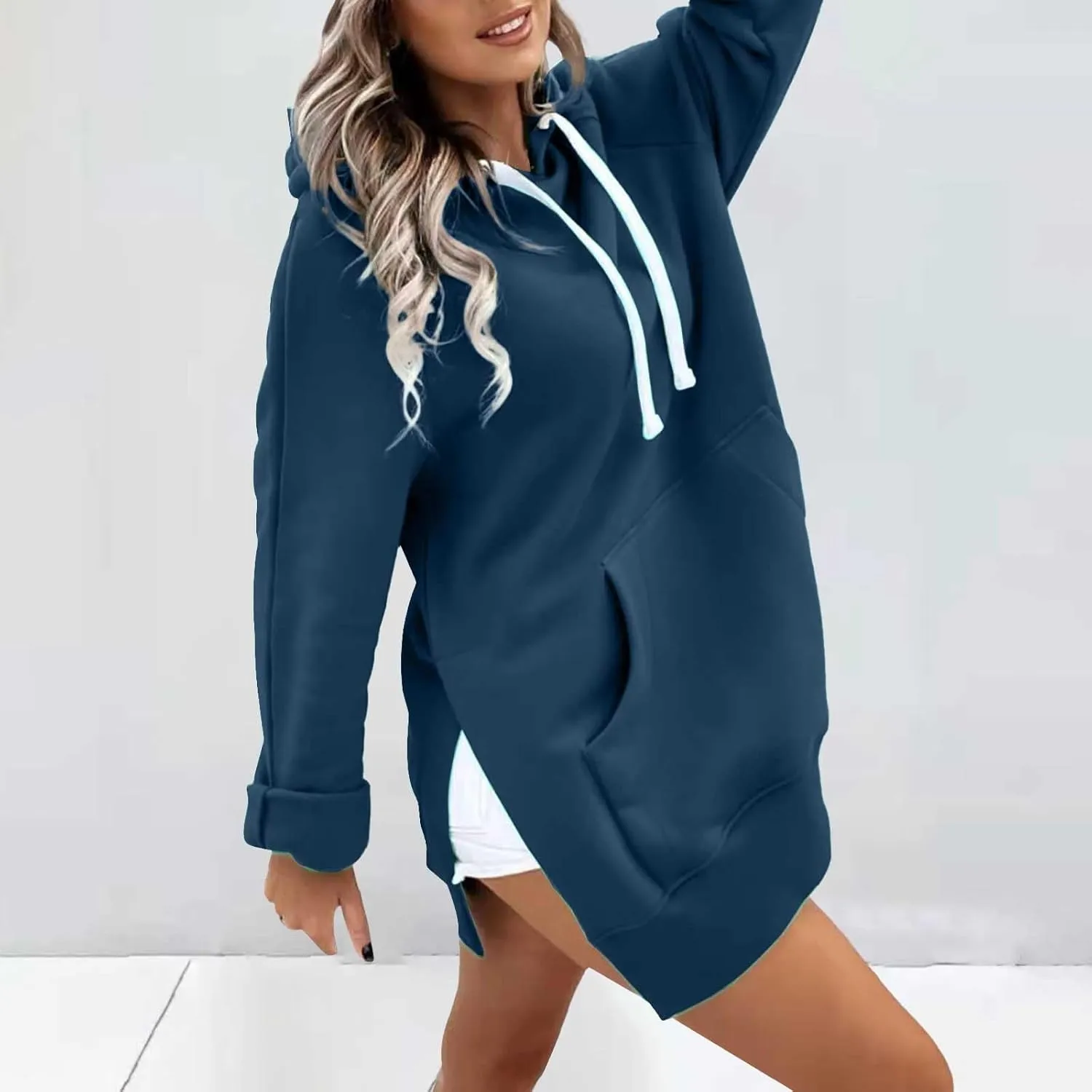 The Warmy Oversized Hoodie Dress for Womens Hoodies Pullover Long Sleeve Hoodies with Pocket
