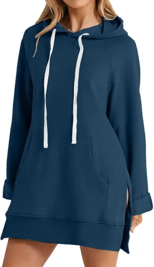 The Warmy Oversized Hoodie Dress for Womens Hoodies Pullover Long Sleeve Hoodies with Pocket