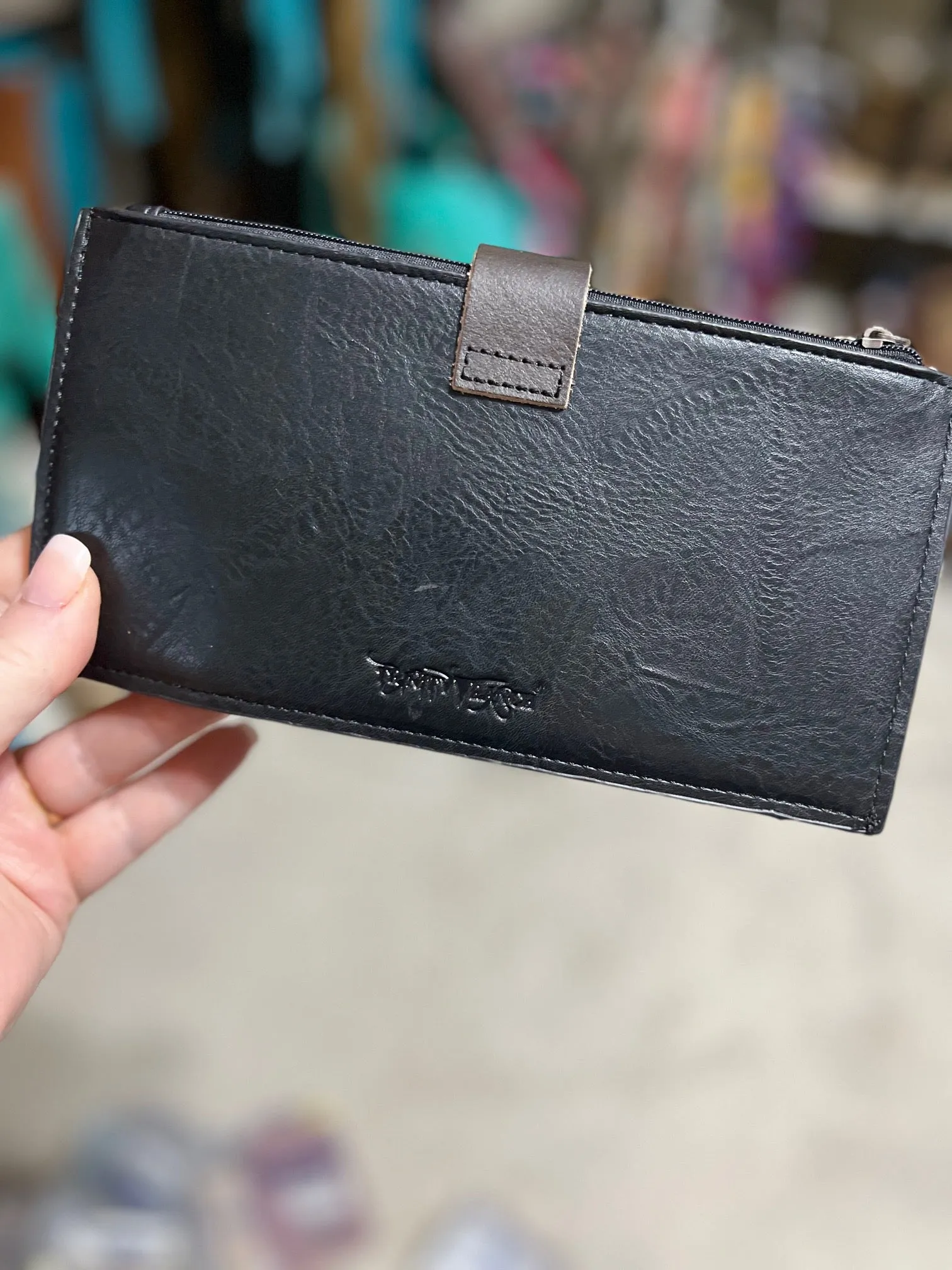 Trinity Ranch Hair-On Cowhide Bi-Fold Wallet/Card Organizer Handbag