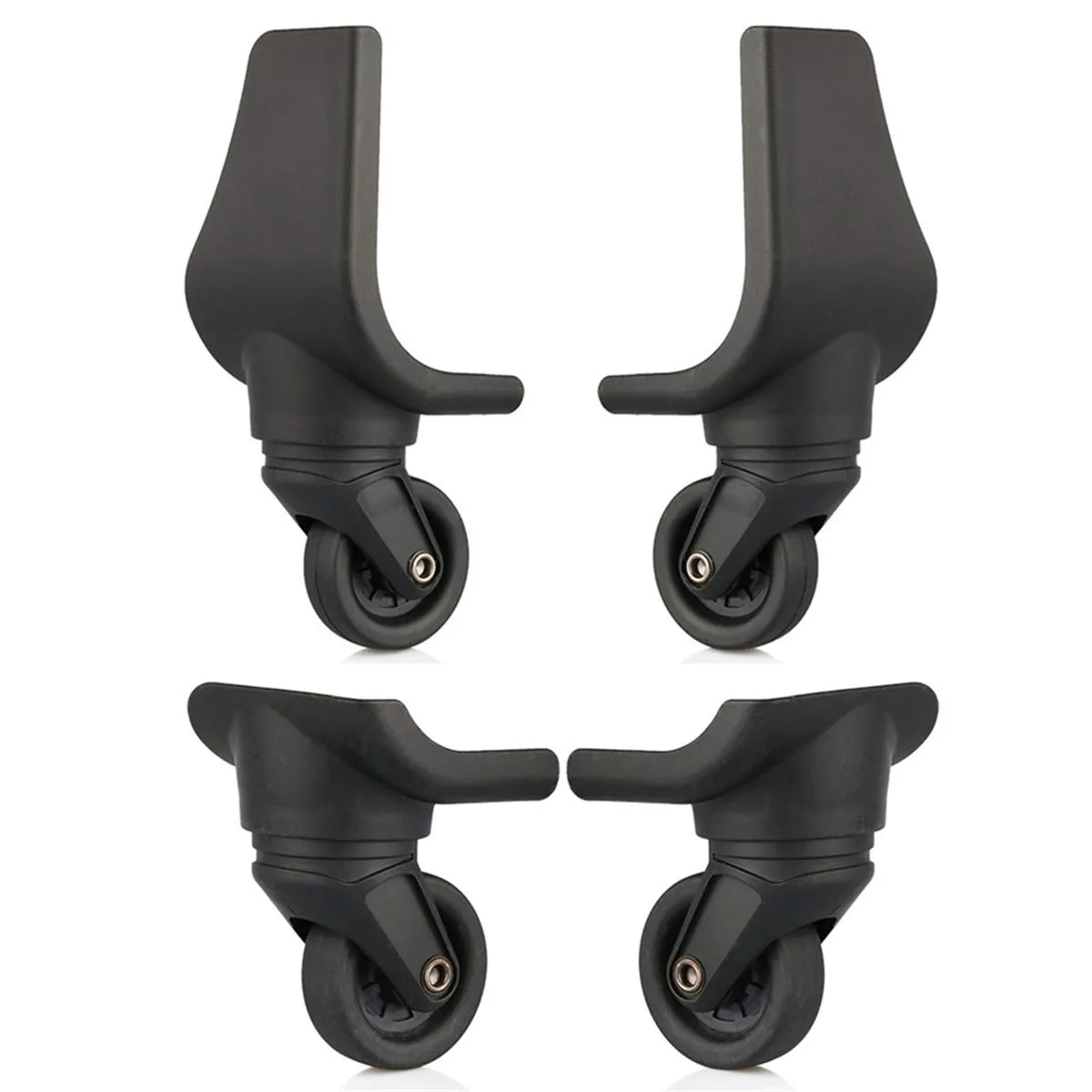 Trunk Wheels, 360 Degree Swivel Mute Repair Replacement Luggage Wheel Suitcase Wheels Parts Spinner(Set of 2 Pairs)