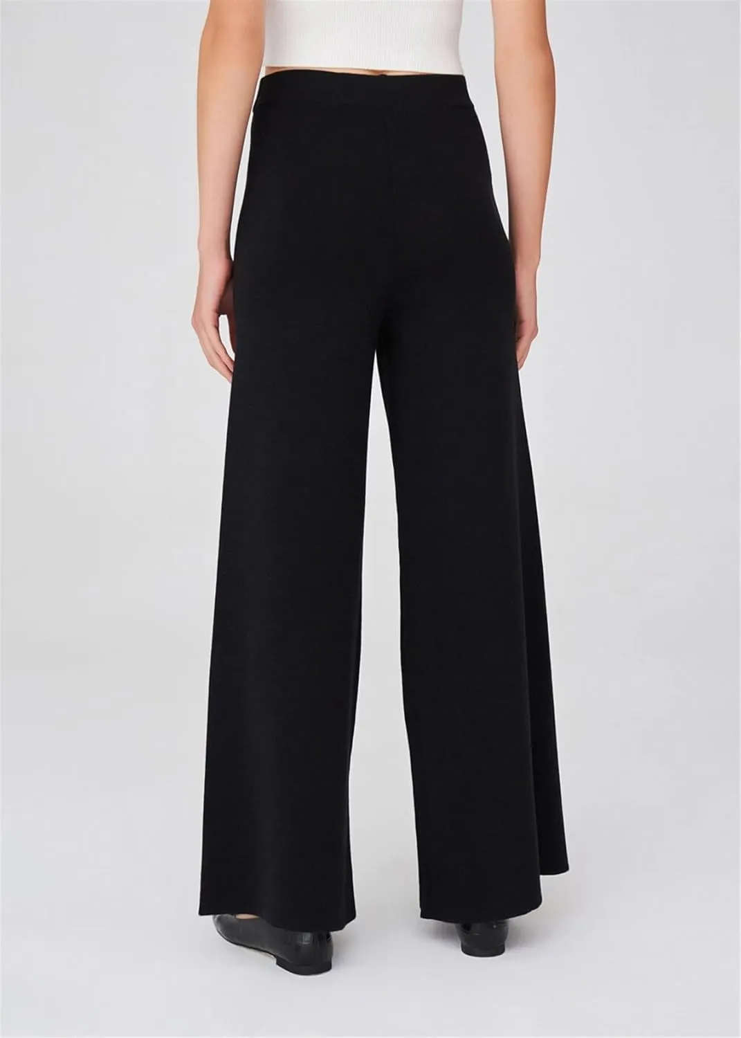 Tube Leg High Waist Women's Knitwear Trousers