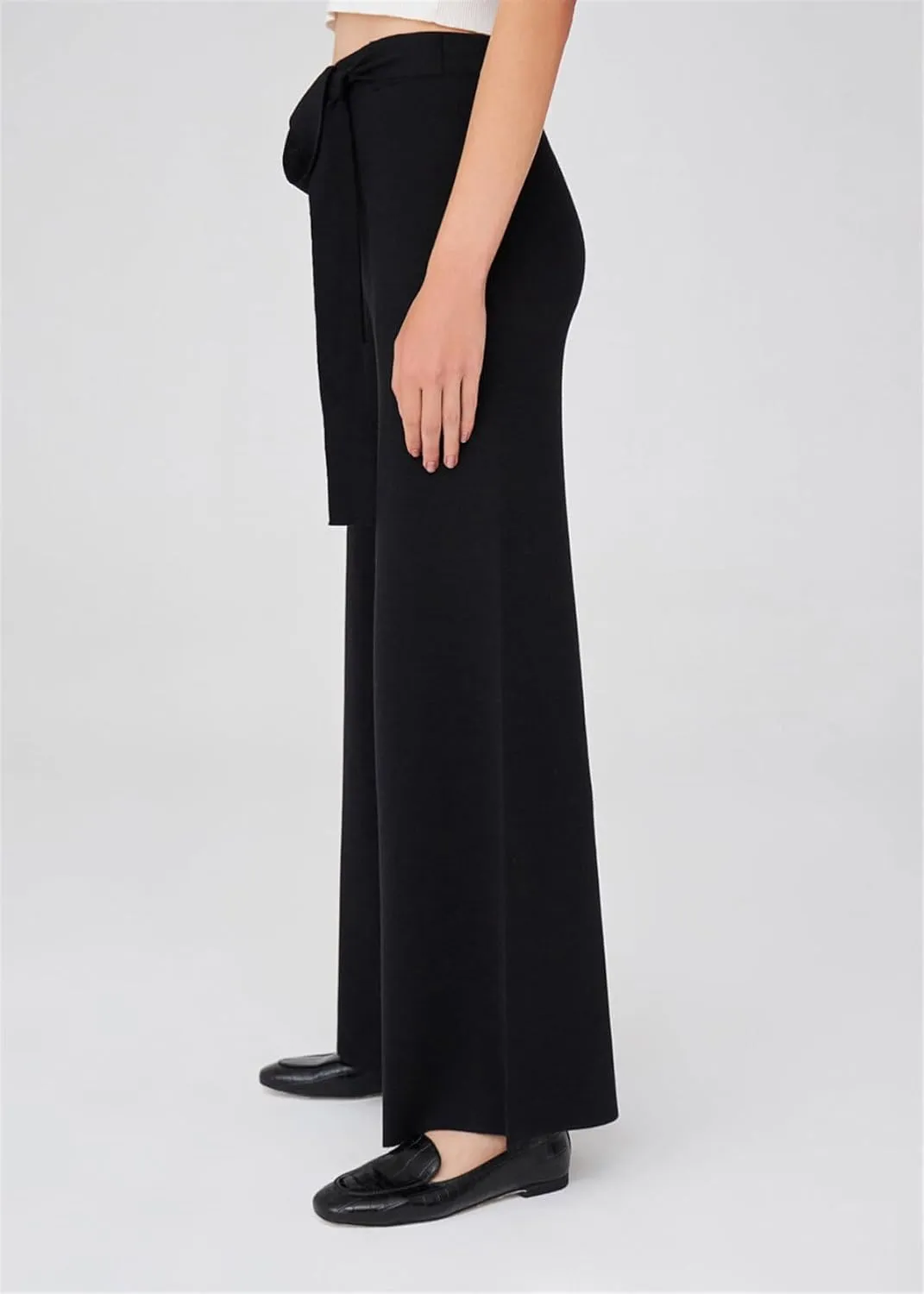 Tube Leg High Waist Women's Knitwear Trousers
