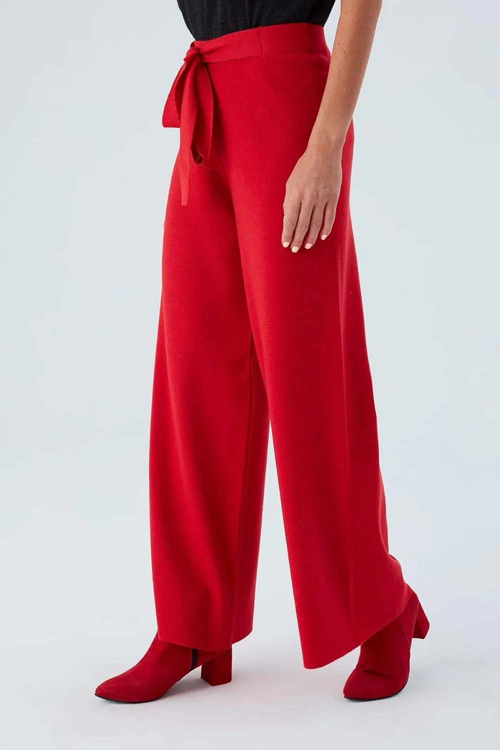 Tube Leg High Waist Women's Knitwear Trousers