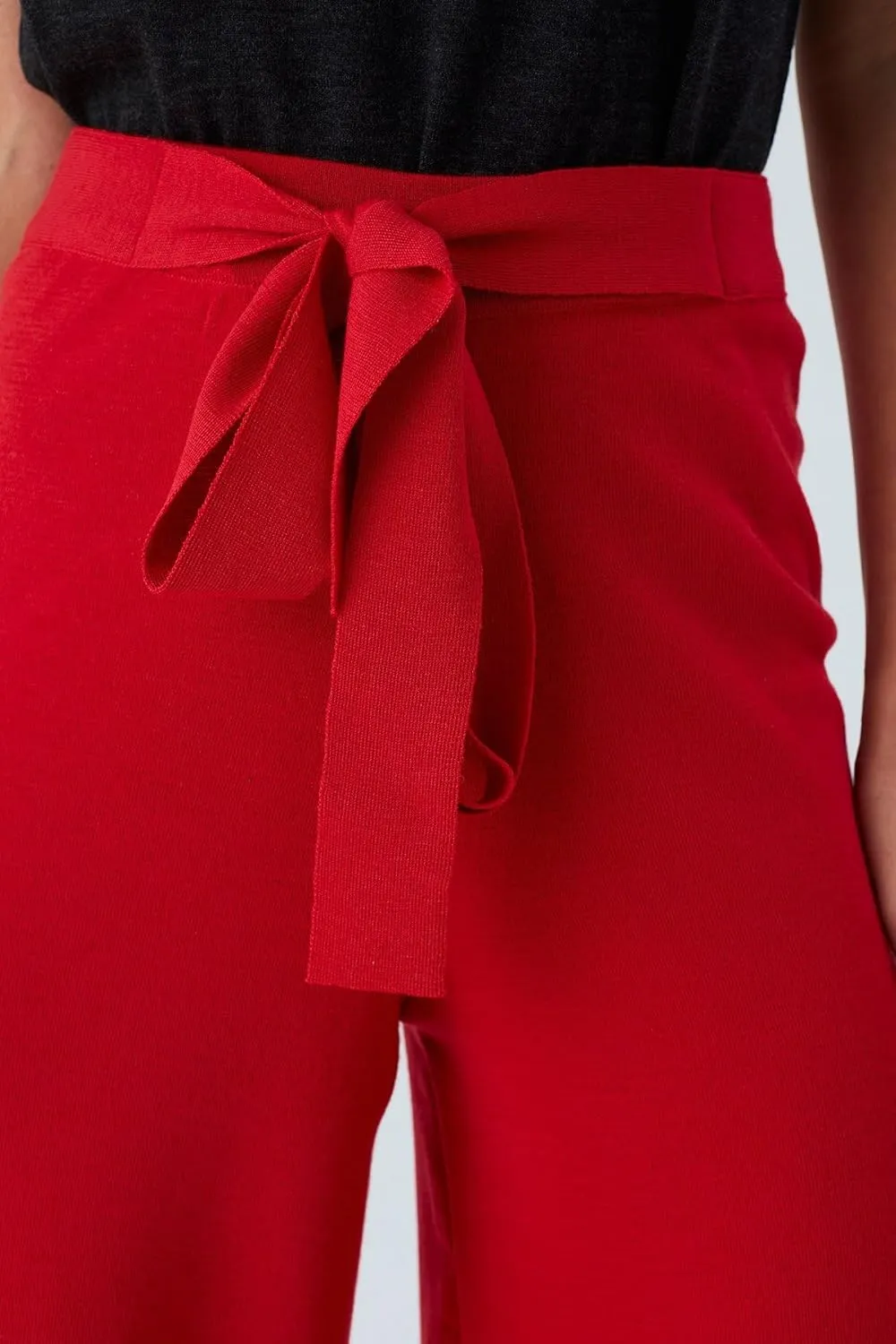 Tube Leg High Waist Women's Knitwear Trousers