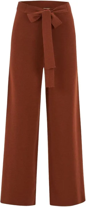 Tube Leg High Waist Women's Knitwear Trousers