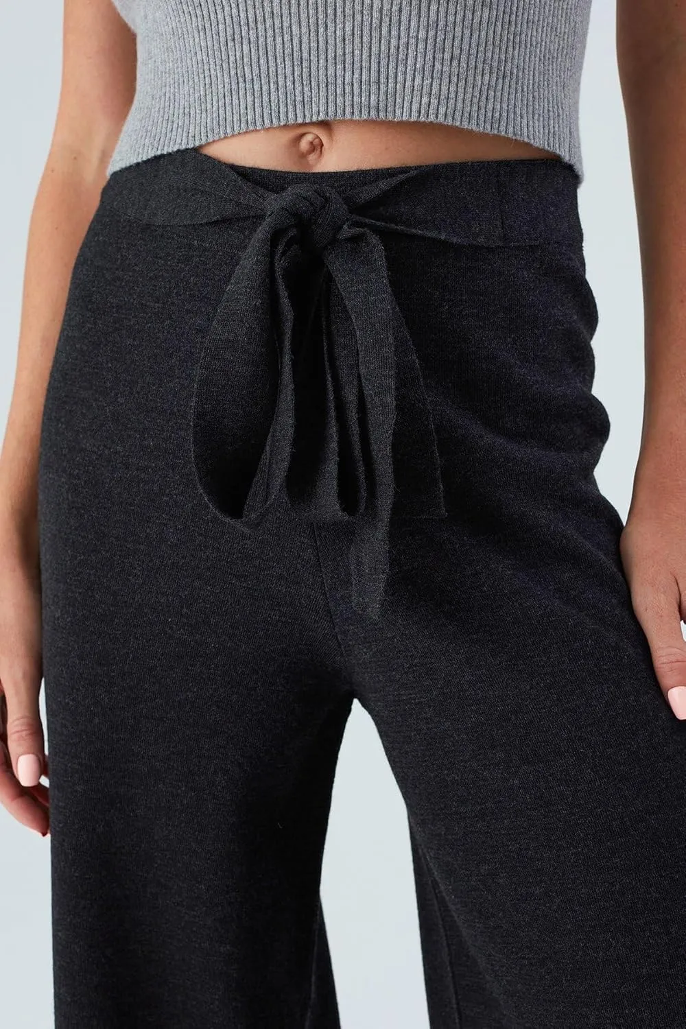 Tube Leg High Waist Women's Knitwear Trousers