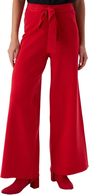Tube Leg High Waist Women's Knitwear Trousers