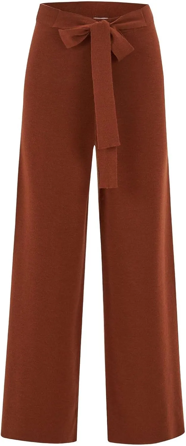 Tube Leg High Waist Women's Knitwear Trousers