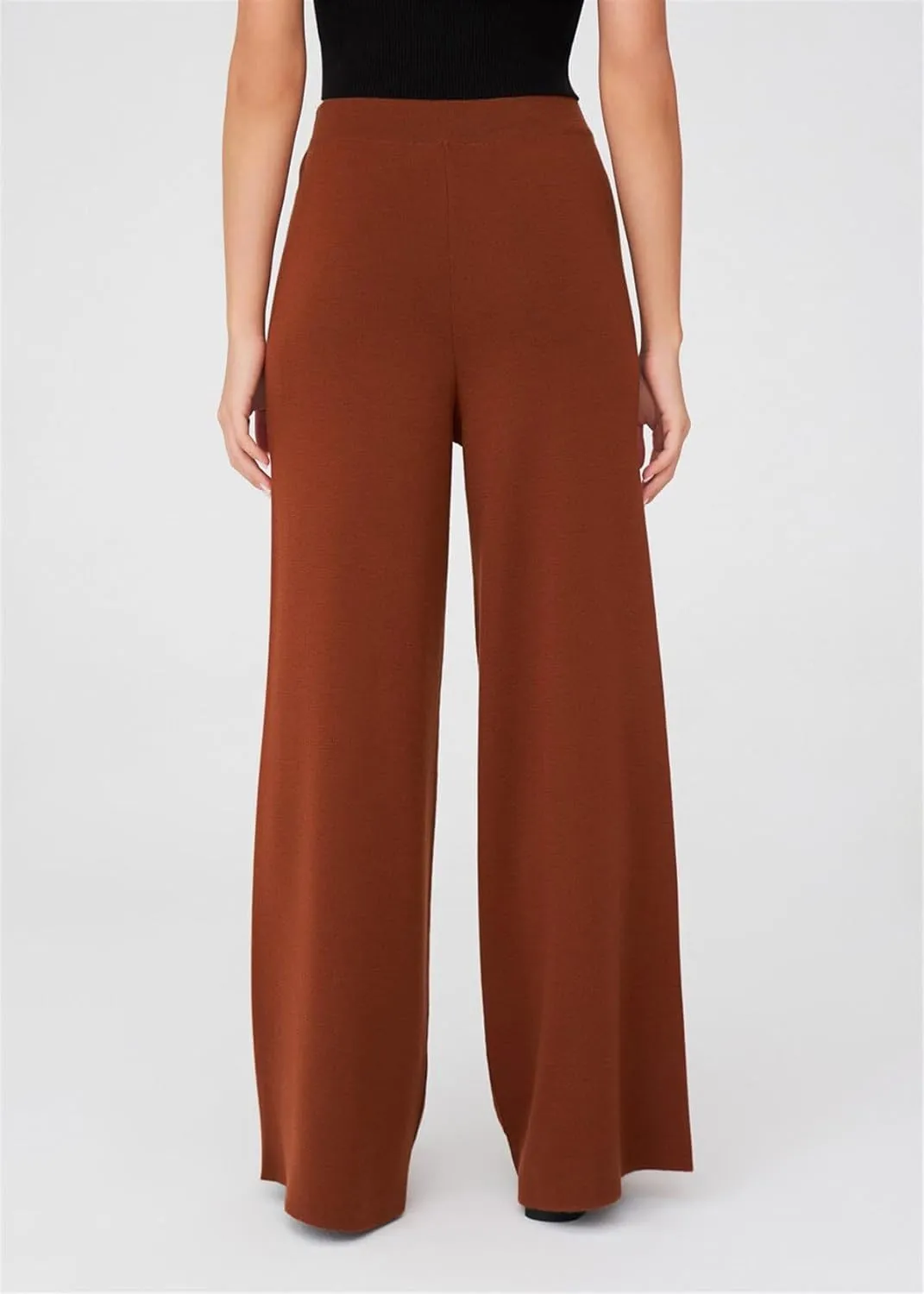 Tube Leg High Waist Women's Knitwear Trousers