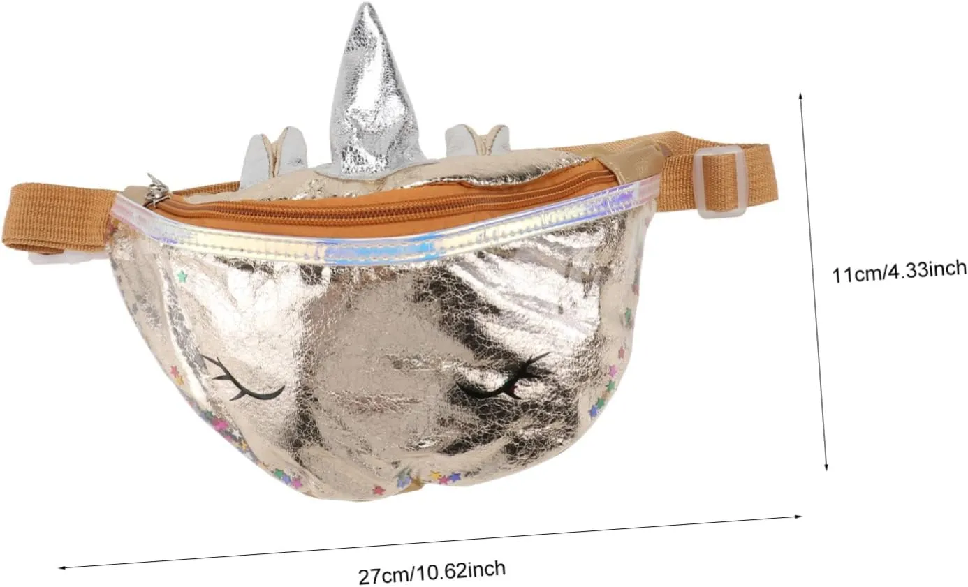 Unicorn Sequins Waist Pouch Fashionable Outdoor Waist Bag Sequin Chest Pack for Women Girls Waist Bag Fashion Waist Pack for Shopping Travel Hiking