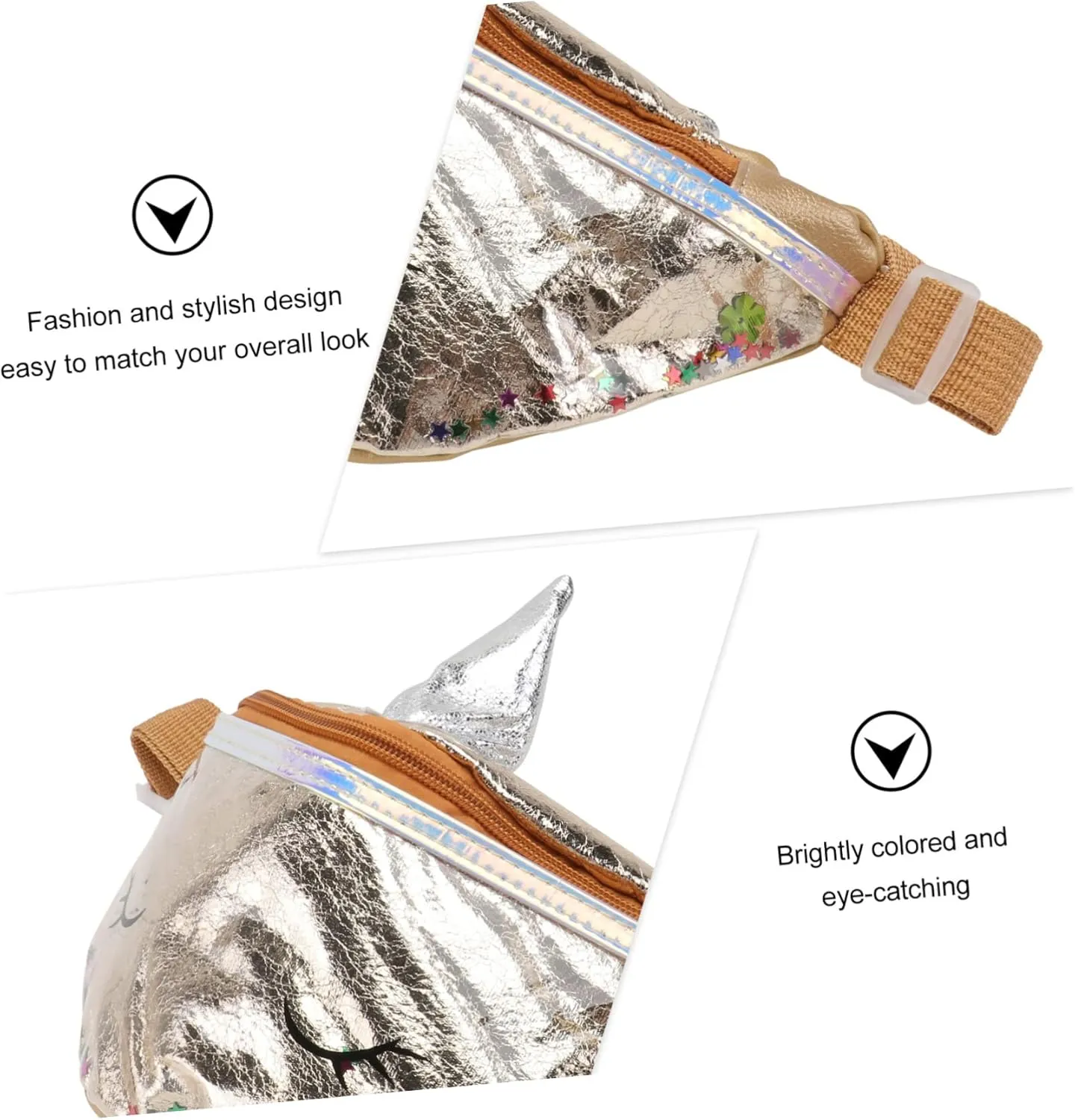 Unicorn Sequins Waist Pouch Fashionable Outdoor Waist Bag Sequin Chest Pack for Women Girls Waist Bag Fashion Waist Pack for Shopping Travel Hiking