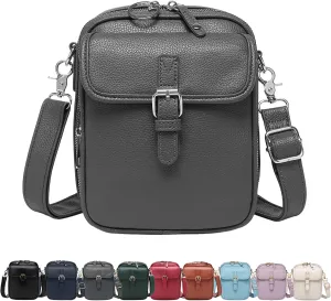 Urvashi Cross Body Bag - Vintage Vegan Leather Messenger Purse, Anti-Theft Small Crossbody Bag with 10 Slots RFID, Tojoyride