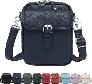 Urvashi Cross Body Bag - Vintage Vegan Leather Messenger Purse, Anti-Theft Small Crossbody Bag with 10 Slots RFID, Tojoyride