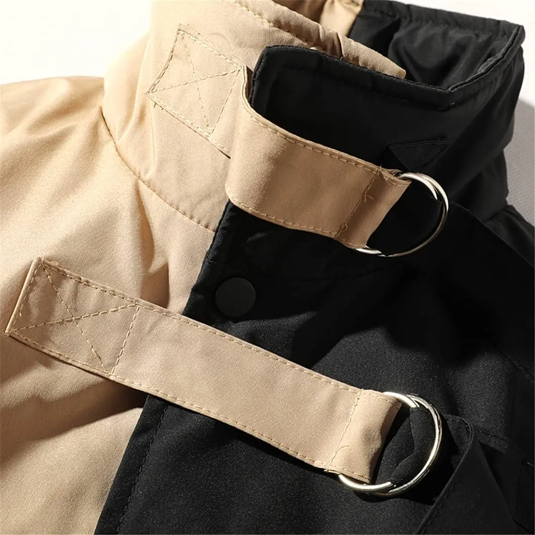 USDBE Winter Warm Cotton-Padded Coats Men Patchwork Thicken Jackets Outerwear