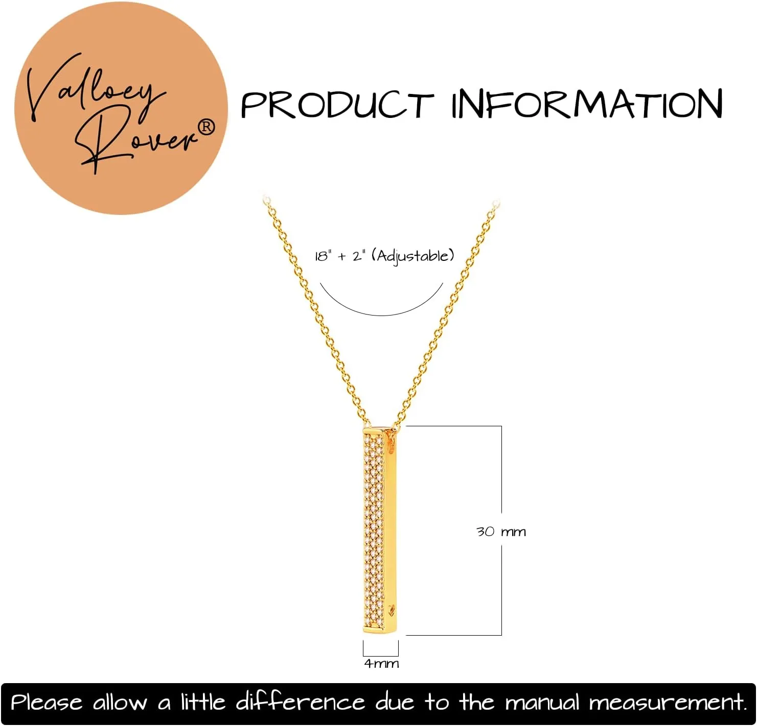 Valloey Rover Gold Necklace for Women 14K Gold Plated Circle Cubic Zirconia Pendant Necklace Dainty Twist Rope Chain Necklace Simple Jewelry Gift for Women