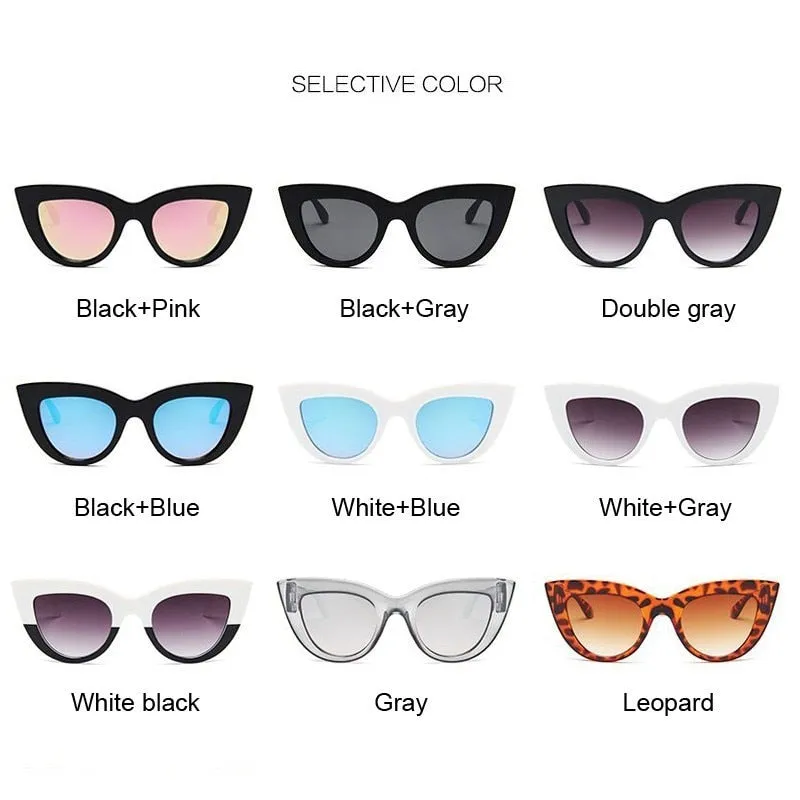 Vintage Black Cat Eye Sunglasses for Women