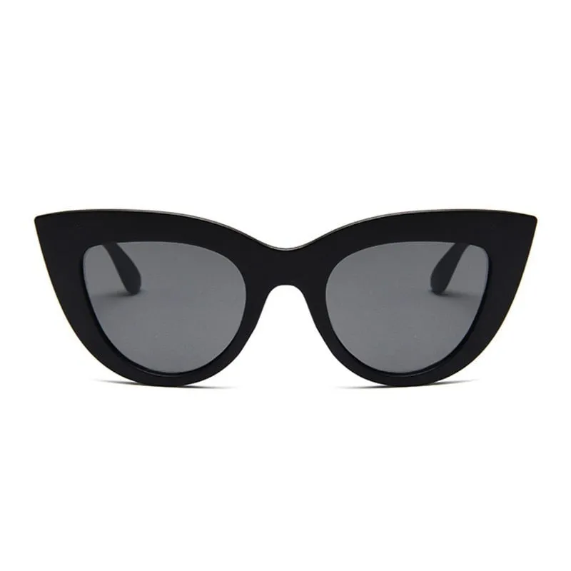 Vintage Black Cat Eye Sunglasses for Women