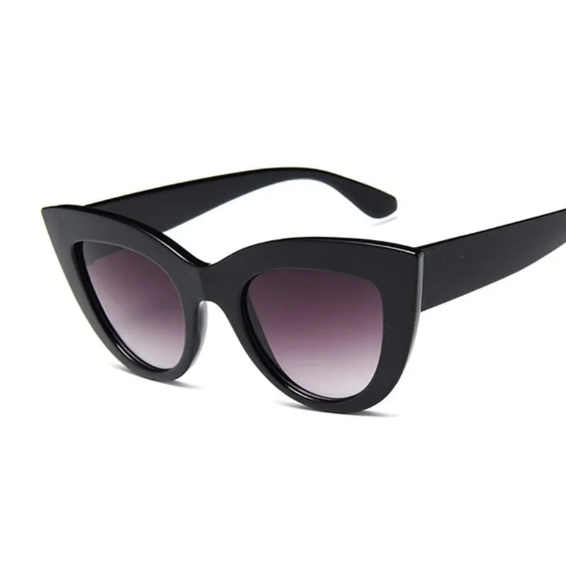 Vintage Black Cat Eye Sunglasses for Women