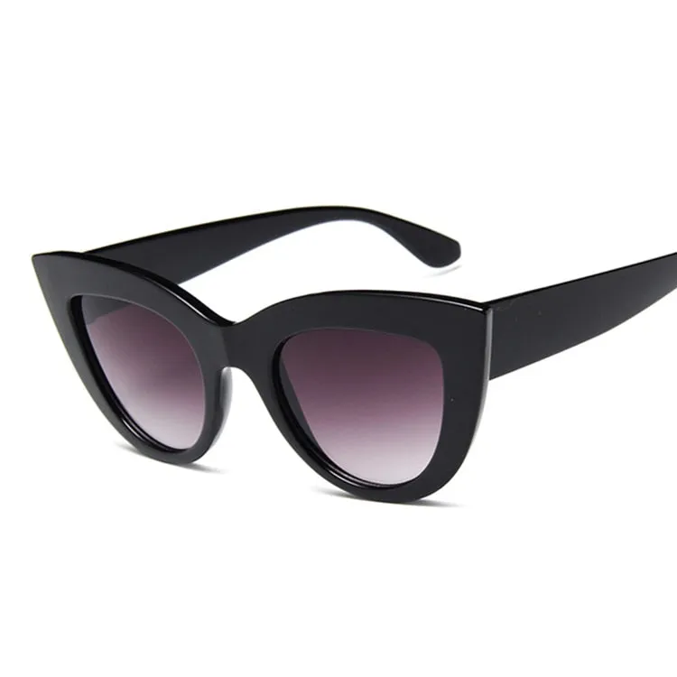 Vintage Black Cat Eye Sunglasses for Women