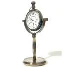 Vintage Brass Table Clock, 20 cm Height, Antique Finish
