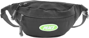 Waist Bag for Kids,Small Fanny Pack for Little Boy Girls,Fashion Buckle Bum Bag Lightweight Chest Bag for Children Outdoor Sport Running,Camping,Trip (Color : Black(Peace))
