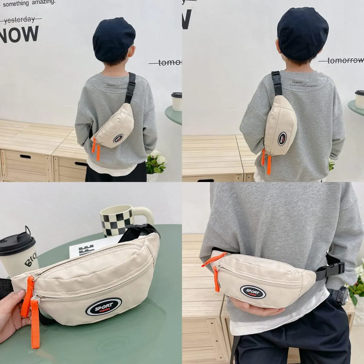 Waist Bag for Kids,Small Fanny Pack for Little Boy Girls,Fashion Buckle Bum Bag Lightweight Chest Bag for Children Outdoor Sport Running,Camping,Trip