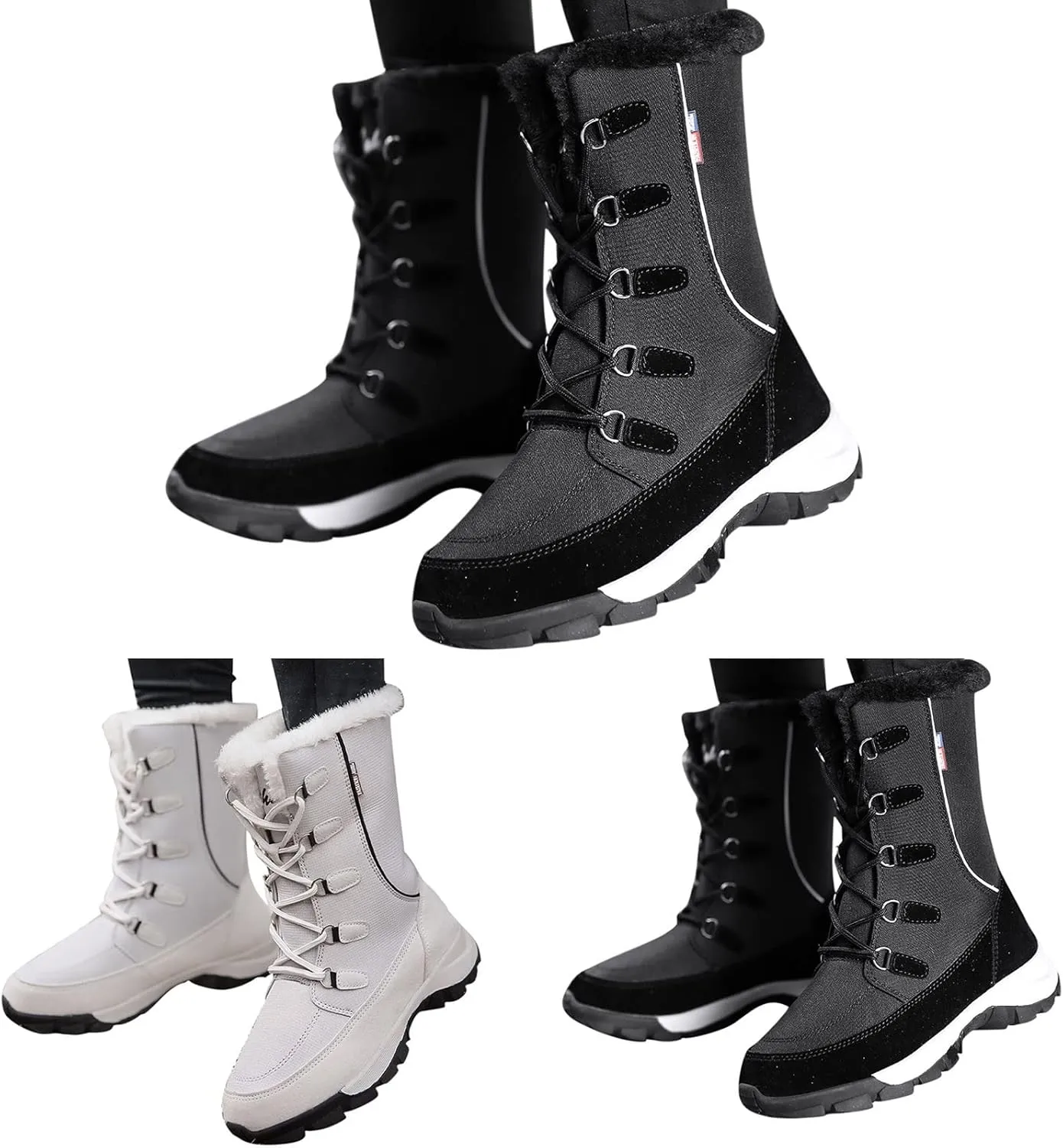Wide Width Snow Boots Women 11 Womens Snow Boots Size 12 Winter Boots Womens Size 11 Womens Hiking Boots Waterproof Lightweight Botas De Trabajo Para Mujer Waterproof Plastico