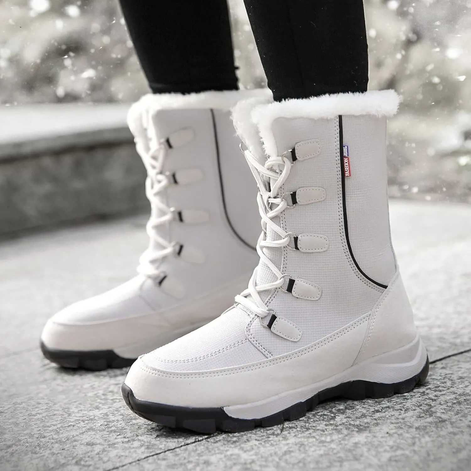 Wide Width Snow Boots Women 11 Womens Snow Boots Size 12 Winter Boots Womens Size 11 Womens Hiking Boots Waterproof Lightweight Botas De Trabajo Para Mujer Waterproof Plastico