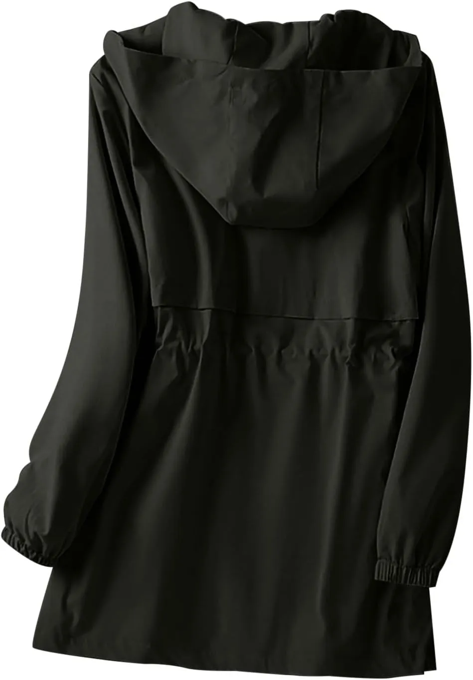 Windbreaker Jackets for Women Windproof Plus Size Casual Hoodie Coat Waterproof Trench Hiking Outdoor Raincoat