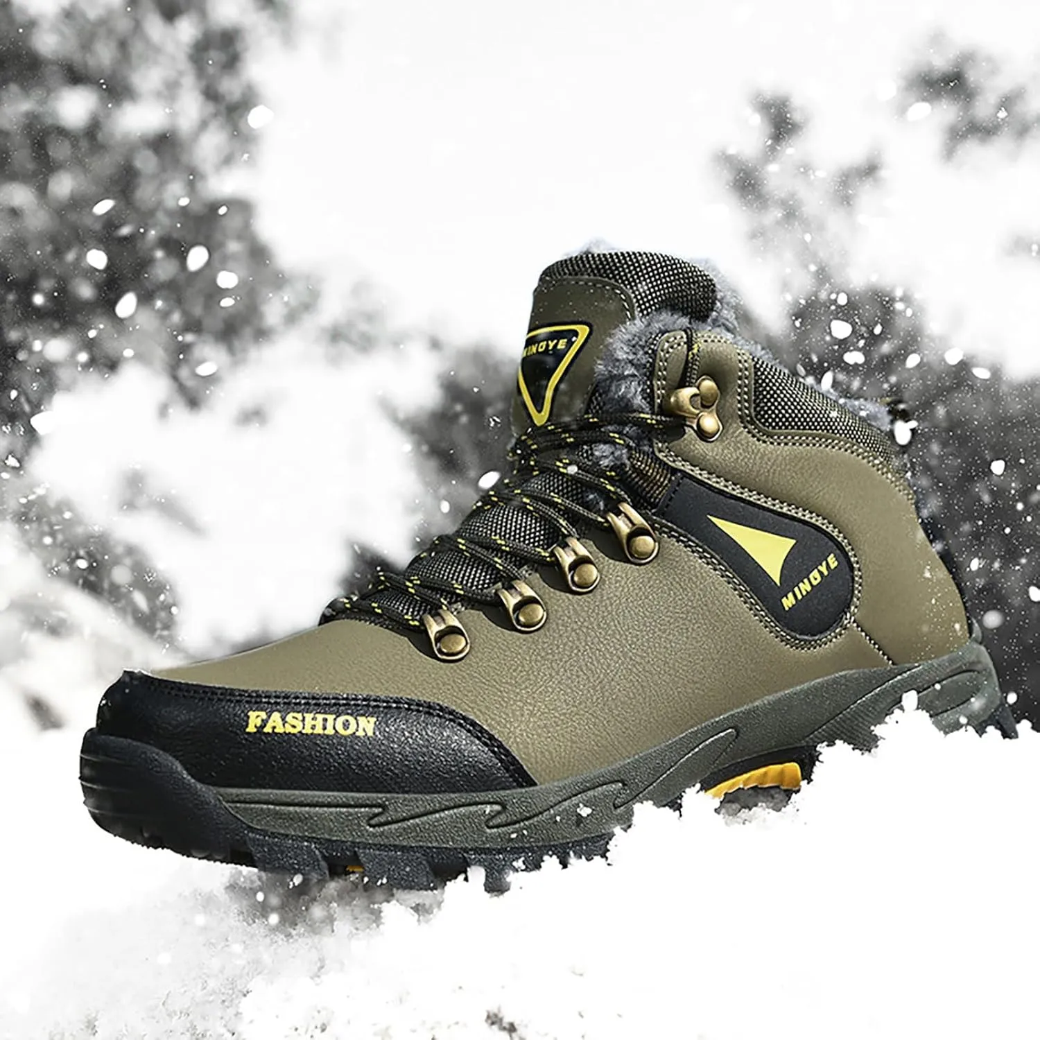 Winter Boots for Women Waterproof Wide Calf Women Winter Boots Black Womens Snow Boots Winter Waterproof Boots for Women 2024 Winter Womens Mid Tall Boots Classic