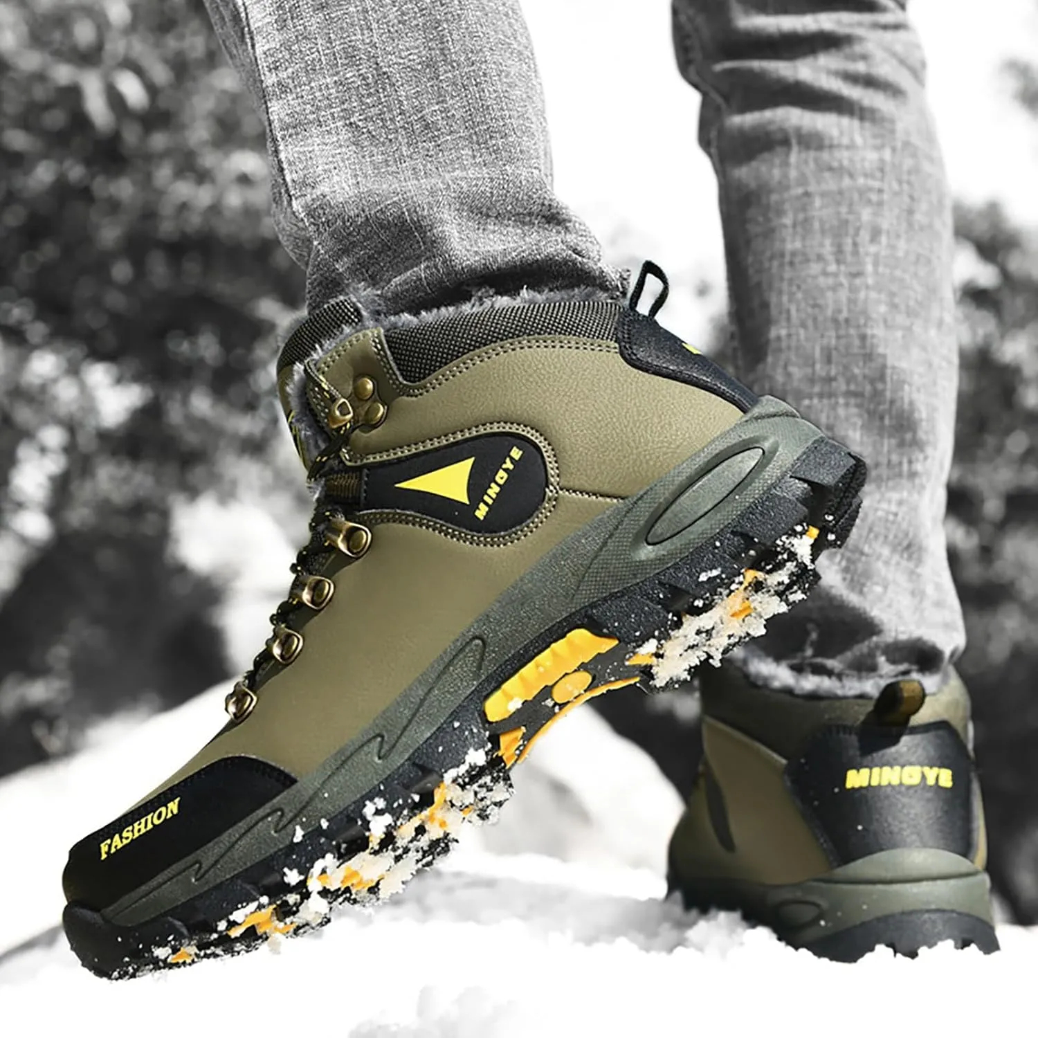 Winter Boots for Women Waterproof Wide Calf Women Winter Boots Black Womens Snow Boots Winter Waterproof Boots for Women 2024 Winter Womens Mid Tall Boots Classic