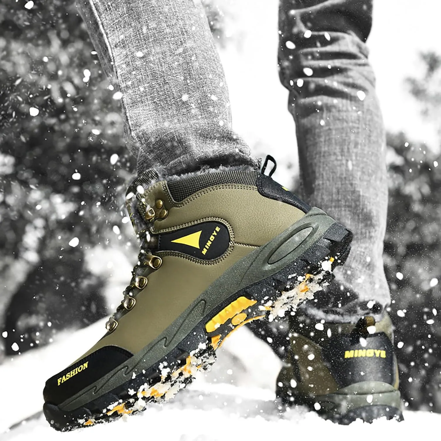 Winter Boots for Women Waterproof Wide Calf Women Winter Boots Black Womens Snow Boots Winter Waterproof Boots for Women 2024 Winter Womens Mid Tall Boots Classic