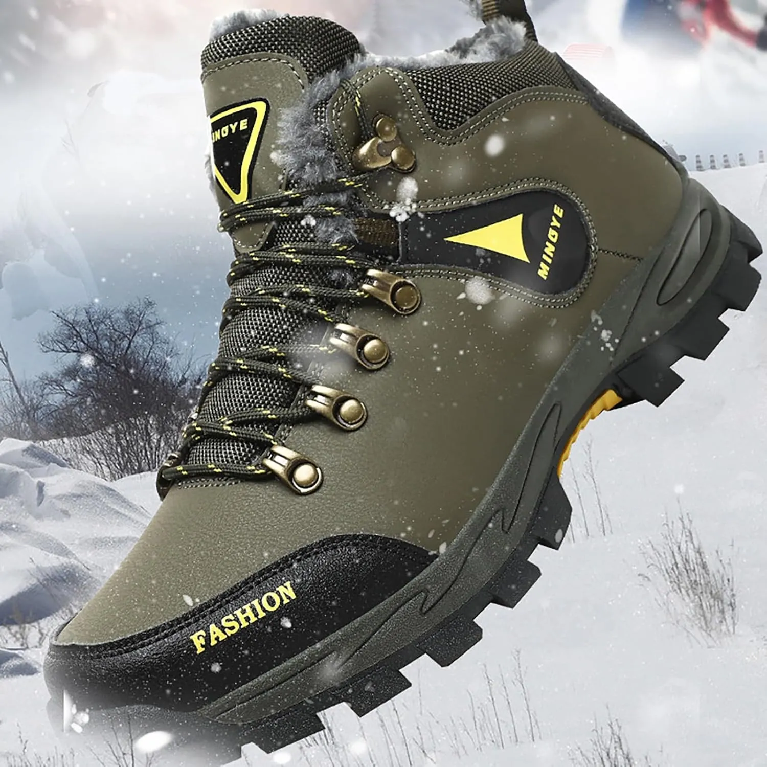 Winter Boots for Women Waterproof Wide Calf Women Winter Boots Black Womens Snow Boots Winter Waterproof Boots for Women 2024 Winter Womens Mid Tall Boots Classic