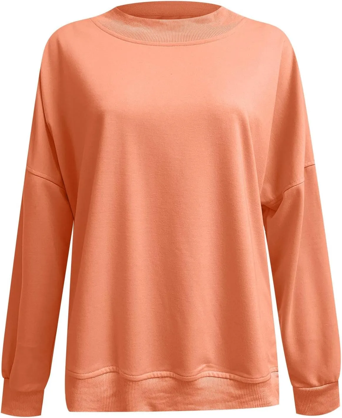 Women Casual Oversized Long Sleeve Crewneck Sweatshirt Pullover Tops, S-XXL