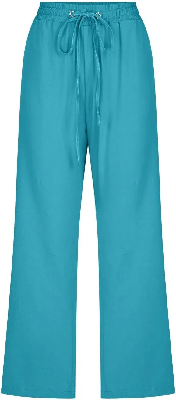 Women Casual Striped Shorts Drawstring Comfy Elastic Waist Beach Shorts Pockets Mid-Rise Straight Leg Bermuda Cropped Short