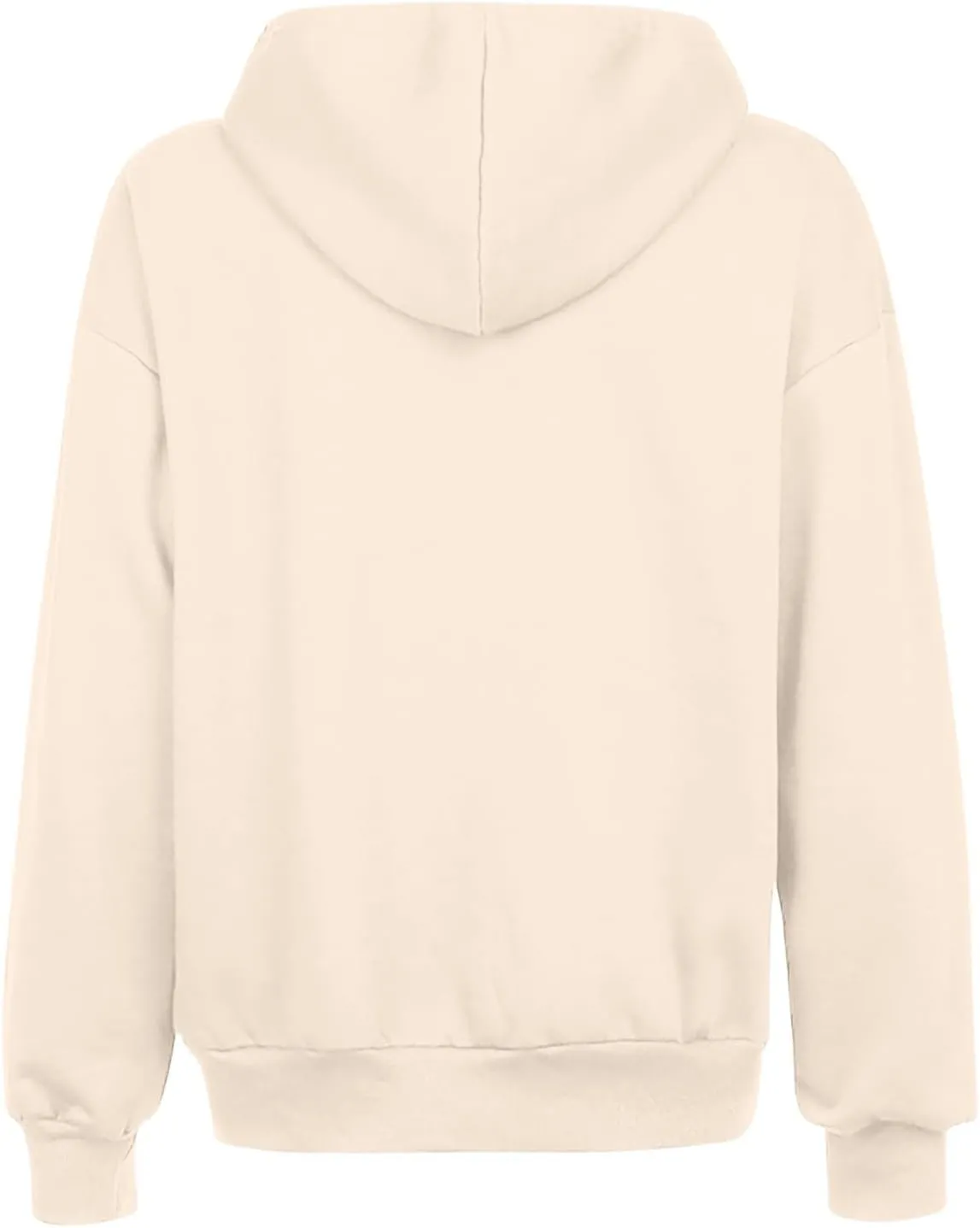 Women Hooded Full Zip Drawstring Sweatshirts Long Sleeve Oversized Casual Lightweight Jacket Winter Fashion Outfits