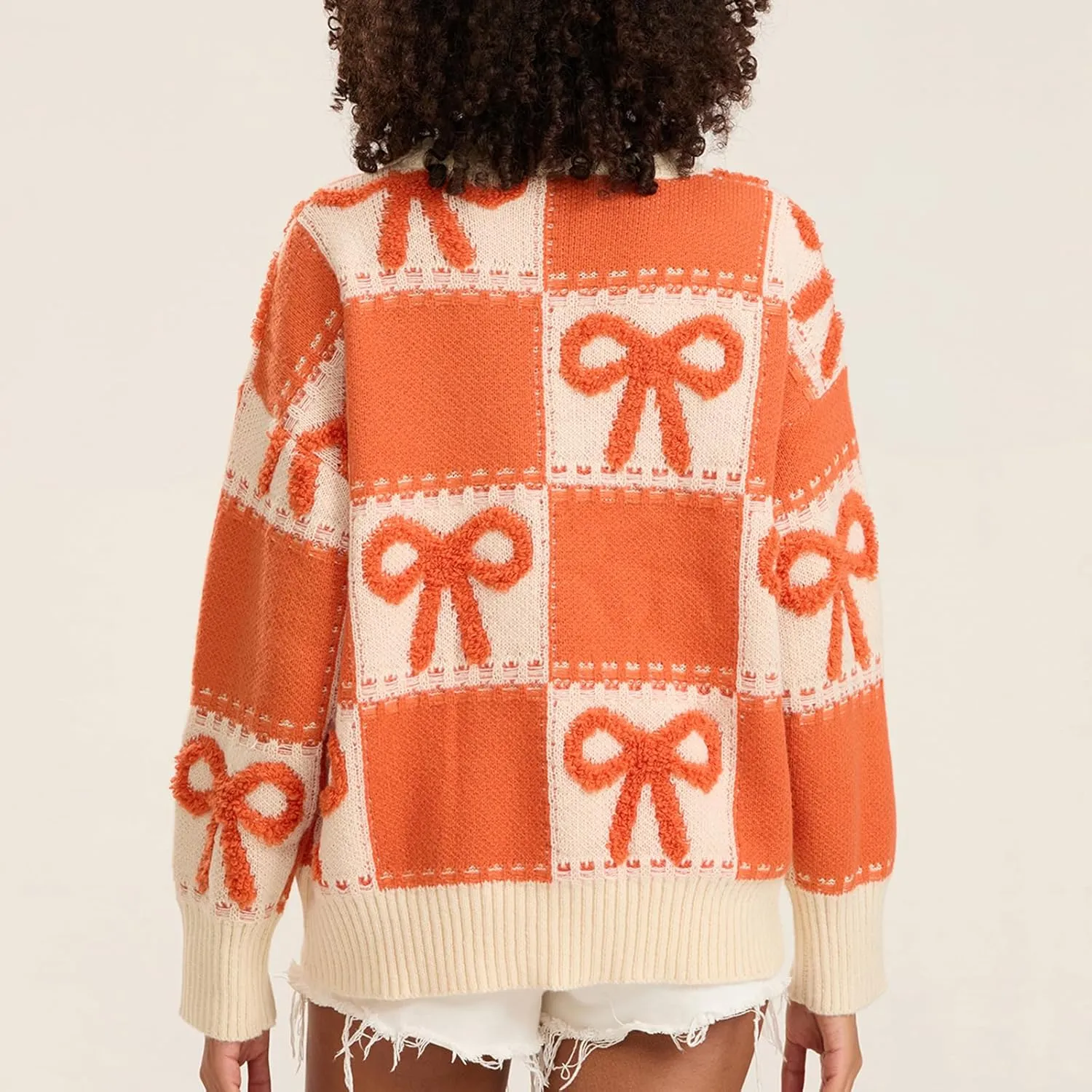 Women Y2K Graphic Knit Sweater Lobster Print Long Sleeve Loose Fit Sweater Vintage Oversized Pullover Top