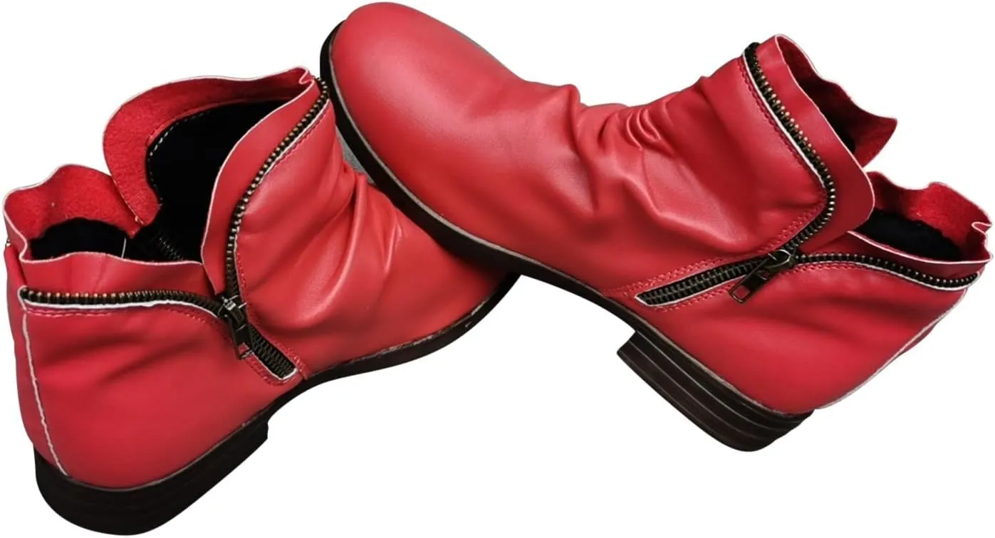 Womens Ankle Boots Wide Width 1 Inch Heel Womens Black Ankle Boots Low Heel Work Black Booties for Women Low Heel Leather Wide Width Black Leather Booties Silver Cowboy Boots Women Wide Calf Booties