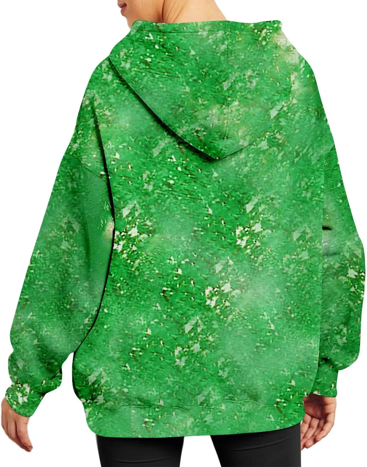 Womens Bleached Blank Print Hoodies Long Sleeve Casual 2024 Fall Oversized Pullover Tops Sweatshirt with Pockets
